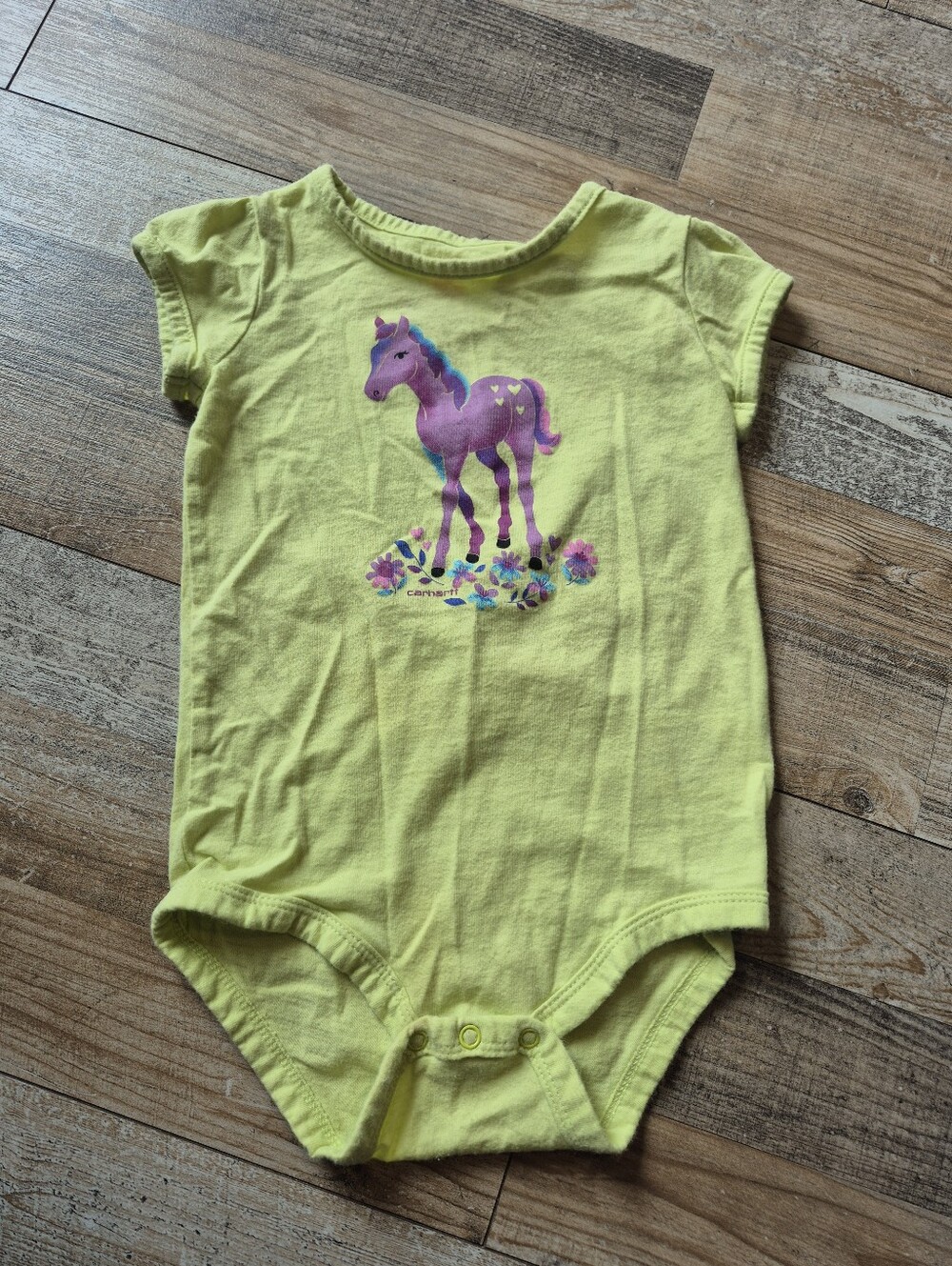 Carhartt Bodysuit with Purple Horse Graphic